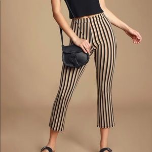 Billabong Striped Ankle Flare Pants